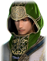 Sad facial expression with hood