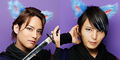 Butai Nobunyaga no Yabou Trial Production. From left to right: Kazumi Doi, Shougo Nihira