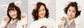 Butai Nobunyaga no Yabou Neko Gungi Stage Production. From left to right: Yuka Iida, Kanna Arihara, Reika Hasekawa.