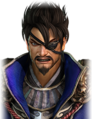 Angry facial expression with eyepatch
