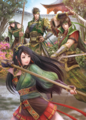 Shin Sangoku Musou Apuri portrait with Guan Ping, Guan Xing, and Guan Yinping