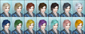Female hair color set