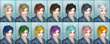 Female hair color set