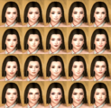Female face set
