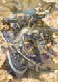 Dynasty Warriors Mobile portrait with Yu Jin, Yue Jin, Zhang Liao, and Zhang He