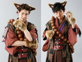 Butai Nobunyaga no Yabou Neko Gungi 2nd Stage Production. From left to right: Ryuto Imada, Takuma Sueno.