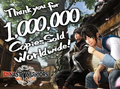 English thank you message for 1 million copies sold worldwide