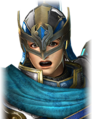 Angry facial expression with helmet