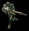 Hunter - A Nosferatu sniper. These are usually found in difficult to reach areas like balconies. Unlocked as a multiplayer character by obtaining the trophy "Steady, Steady...".