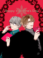 2025 Valentine's Day illustration with Mitsunari
