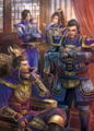 Shin Sangoku Musou Apuri portrait with Cao Cao, Cao Pi, and Cao Xiu