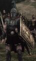 Wearing Achilles' armor after claiming it from Patroklos