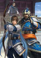 Shin Sangoku Musou Apuri portrait with Xiahou Ba and Xiahou Yuan