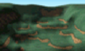 Hills - A grassy field surrounded by hills and slopes. Despite the lack of obstacles, elevation difference between opponents may interfere with long-ranged combat.