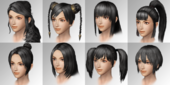 Available hairstyles for females
