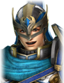 Happy facial expression with helmet