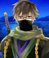 With mask on