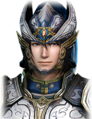 Happy facial expression with helmet