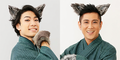 Butai Nobunyaga no Yabou Neko Gungi Stage Production. From left to right: Mondo Ukai, Otakopuu.
