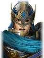 Surprised facial expression with helmet