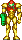 A sprite of Samus as she first appears in game