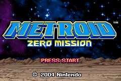Metroid: Zero Mission Title Screen