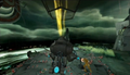 Samus using the Energy Transfer Module to restore the Light of Aether in Sanctuary Fortress