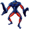 A Super Metroid depiction of a Zebesian
