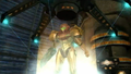 Samus using a Save Station in Echoes