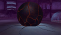 The Dark Sphere damaged