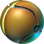 Samus's Morph Ball as seen in the Metroid Prime series.