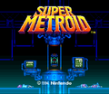 Super Metroid title screen