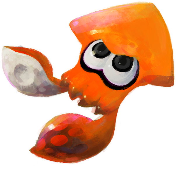 File:Splatoon - Squid 2D orange.png