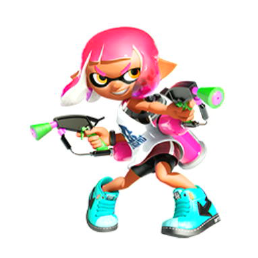 File:NSO Splatoon 2 April 2022 Week 2 - Character - Pink Inkling with Splat Dualies.png
