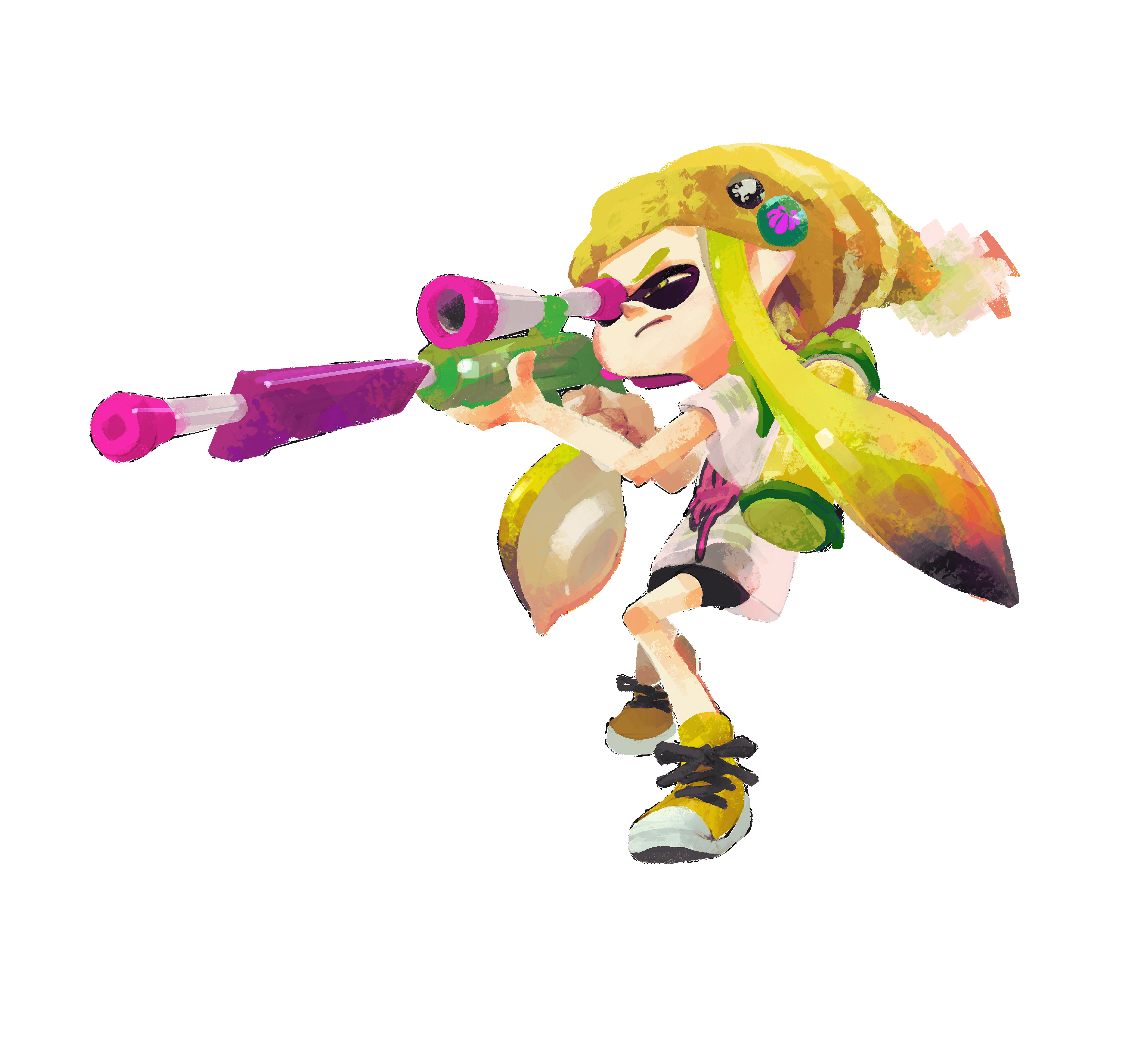 File:S Yellow Inkling with Splat Charger.jpg - Inkipedia, the Splatoon wiki