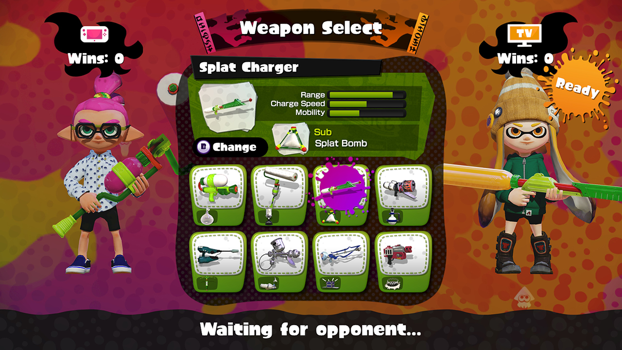 File:S Battle Dojo weapon select EN.jpg - Inkipedia, the Splatoon wiki