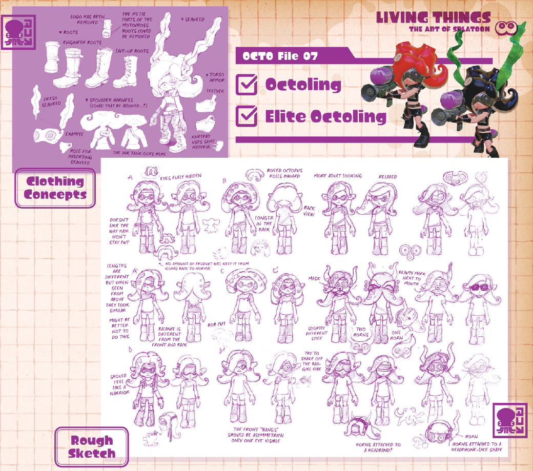 File:Enemy octoling concept sketches.png - Inkipedia, the Splatoon wiki