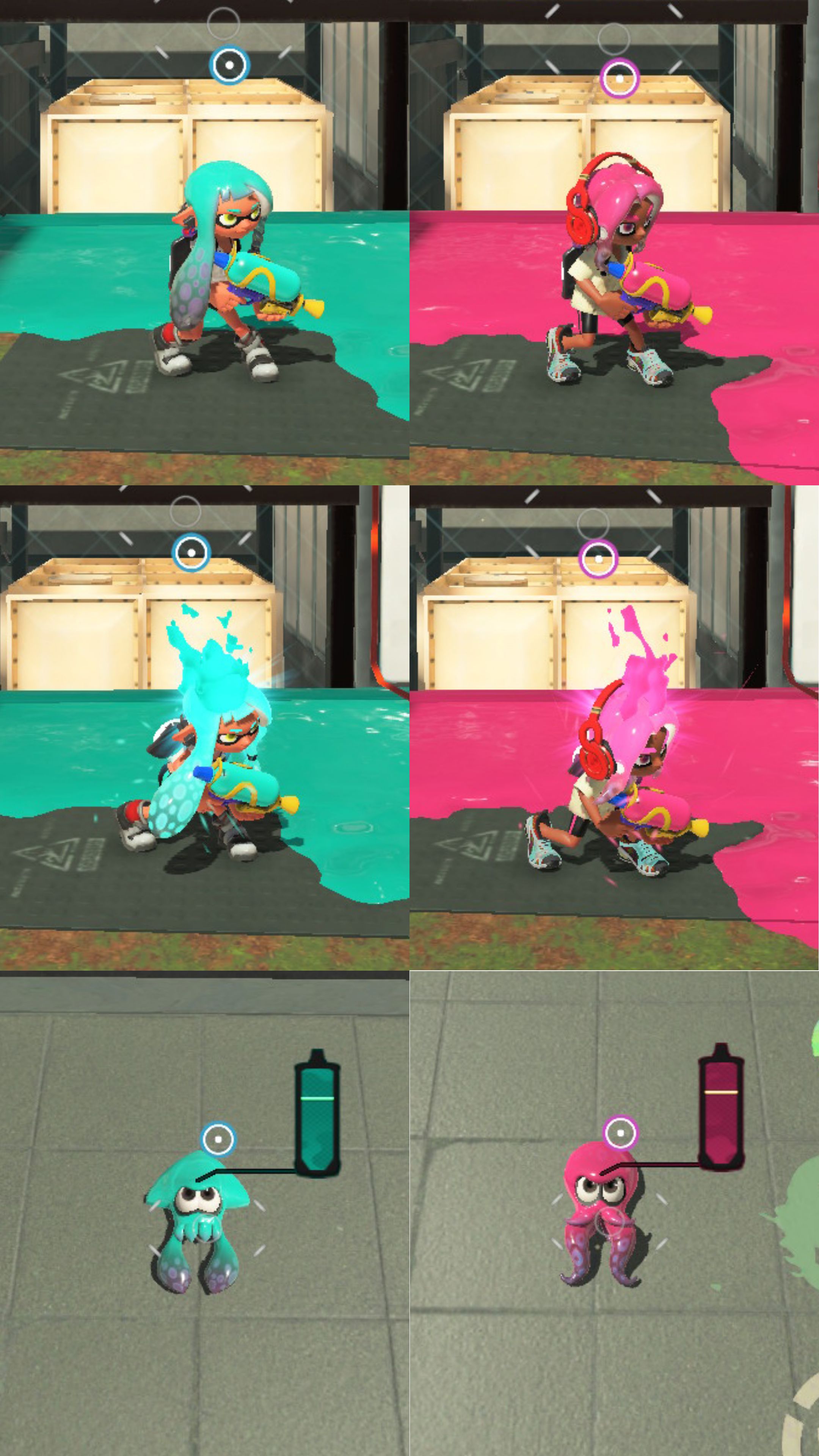 File:S3 Ink Turquoise Vs Pink.jpg - Inkipedia, the Splatoon wiki