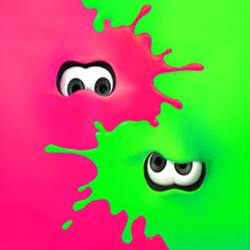 File:NSO Splatoon 2 April 2022 Week 4 - Character - Pink Squid and Green Squid.png