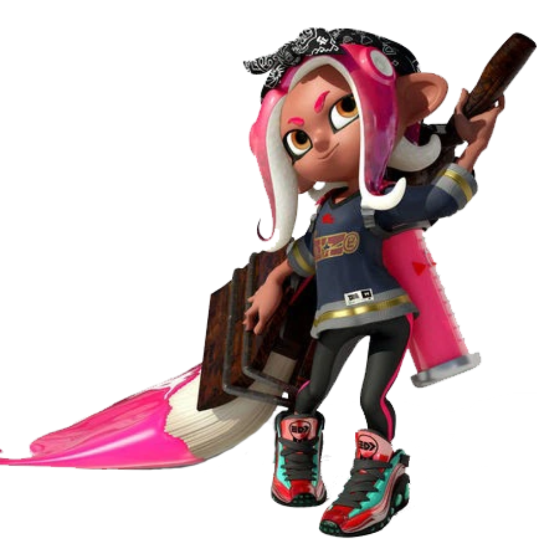 File:NSO Splatoon 2 April 2022 Week 4 - Character - Octoling with Octobrush.png