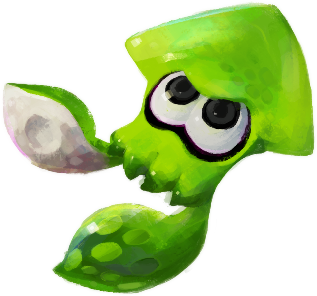 File:Splatoon - Squid 2D green.png