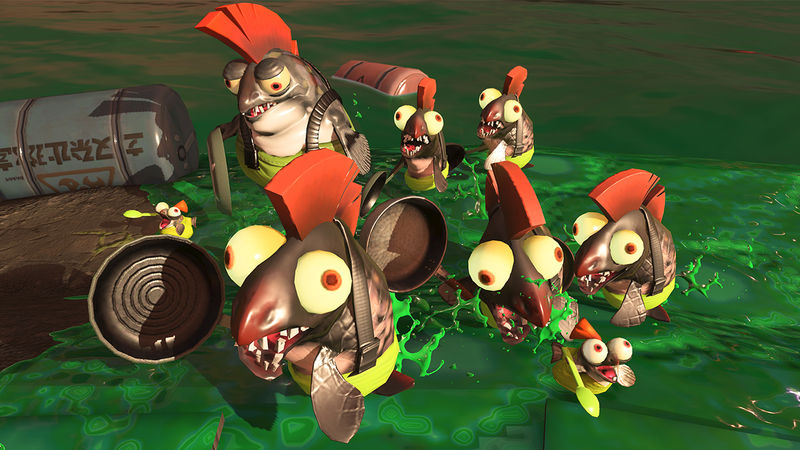 Lesser Salmonids File:SR Lesser Salmonids promo.jpg - Inkipedia, the Splatoon wiki
