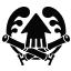 Cuttlegear's black logo, as seen in Splatoon.