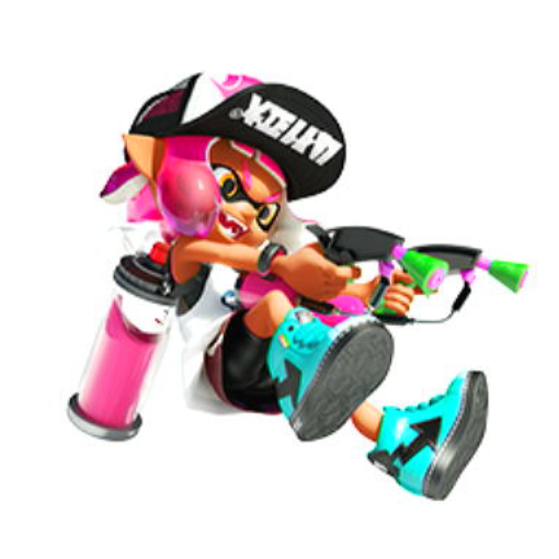 File:NSO Splatoon 2 April 2022 Week 3 - Character - Pink Inkling with Splat Dualies.png