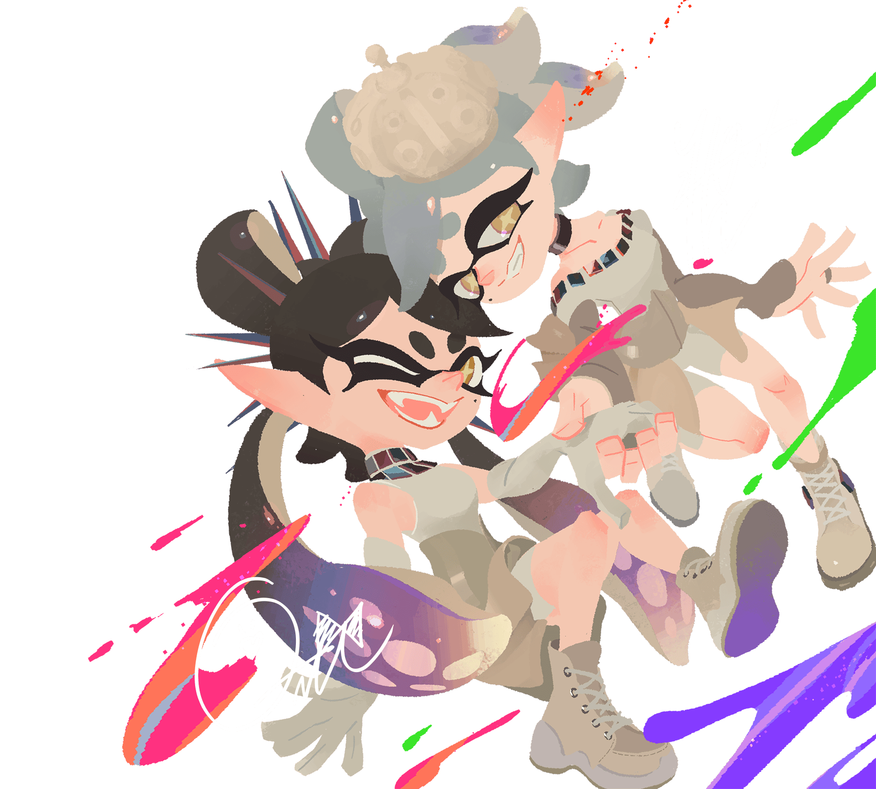 File:S3 Grand Festival Squid Sisters Artwork.png - Inkipedia, the