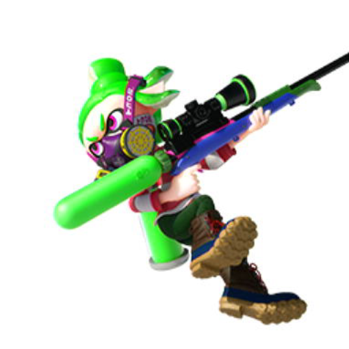 File:NSO Splatoon 2 April 2022 Week 4 - Character - Green Inkling with Splatterscope.png