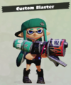 A female Inkling with the Custom Blaster equipped.