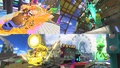 Octolings and Inkling with the Reefslider, Tenta Missiles, Booyah Bomb and Zipcaster