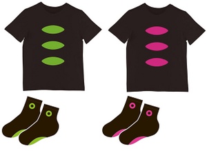 Banpresto - Splatoon Squid Sisters shirts and socks.jpg