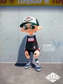 Promo for Zekko, with a male Inkling wearing the Blue Lo-Tops.
